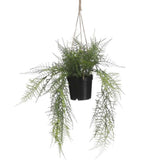 Mica Decorations 43cm Green Artificial Fern Hanging in Pot