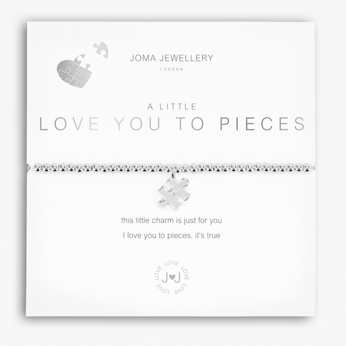 Joma Jewellery Silver A Little 'Love You To Pieces' Bracelet