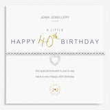 Joma Jewellery Silver A Little 'Happy 40th Birthday' Bracelet