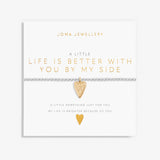Joma Jewellery Silver A Little 'Life Is Better With You By My Side' Bracelet