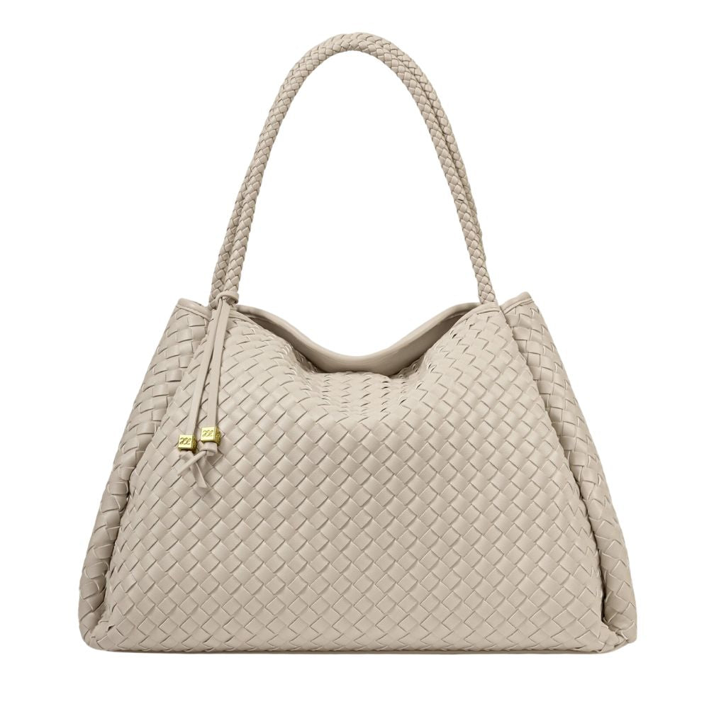Katie Loxton Large Nova Hand Woven Tote Bag - Oyster