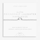 Joma Jewellery Silver A Little 'Friendship Laughter Happiness' Bracelet