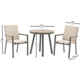 Bramblecrest 80cm Fawn Zurich 2 Seat Bistro Set - X23AZR80RD1