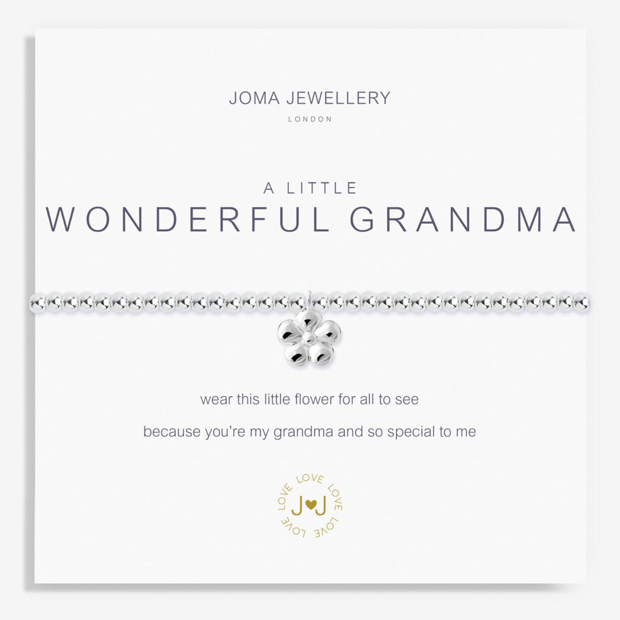 Joma Jewellery Silver A Little 'Wonderful Grandma' Bracelet