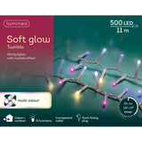 Lumineo 500 Multi Coloured LED Soft Glow Compact String Lights (11m)