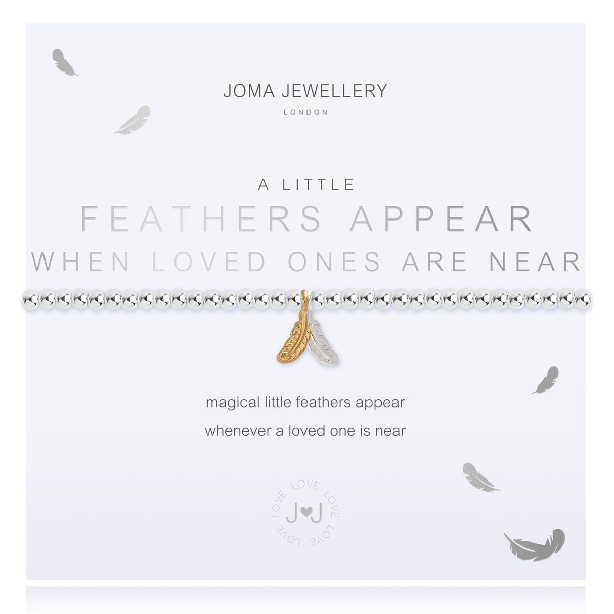 Joma Jewellery Silver A Little 'Feathers Appear When Loved Ones Are Near' Bracelet