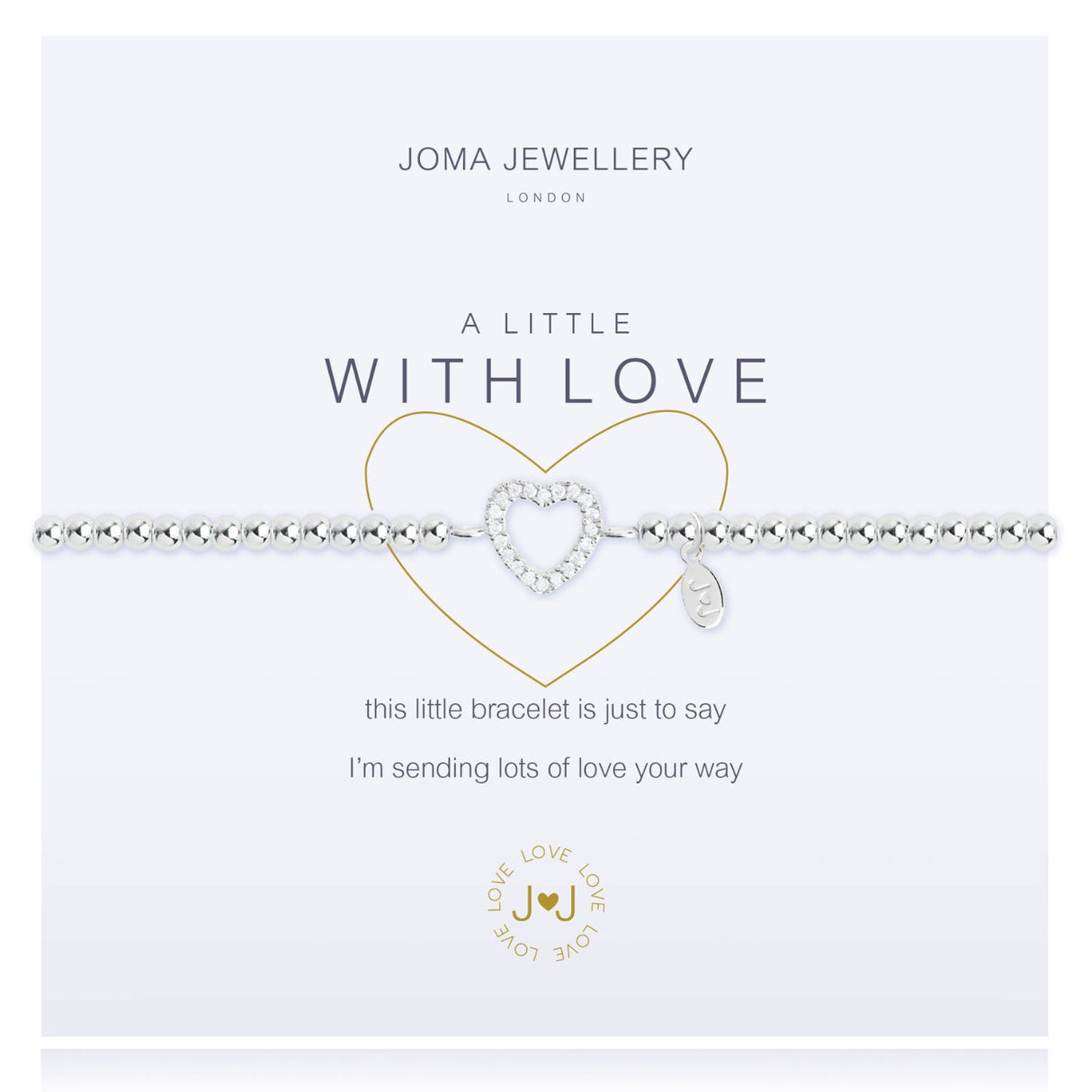 Joma Jewellery Silver A Little 'With Love' Bracelet