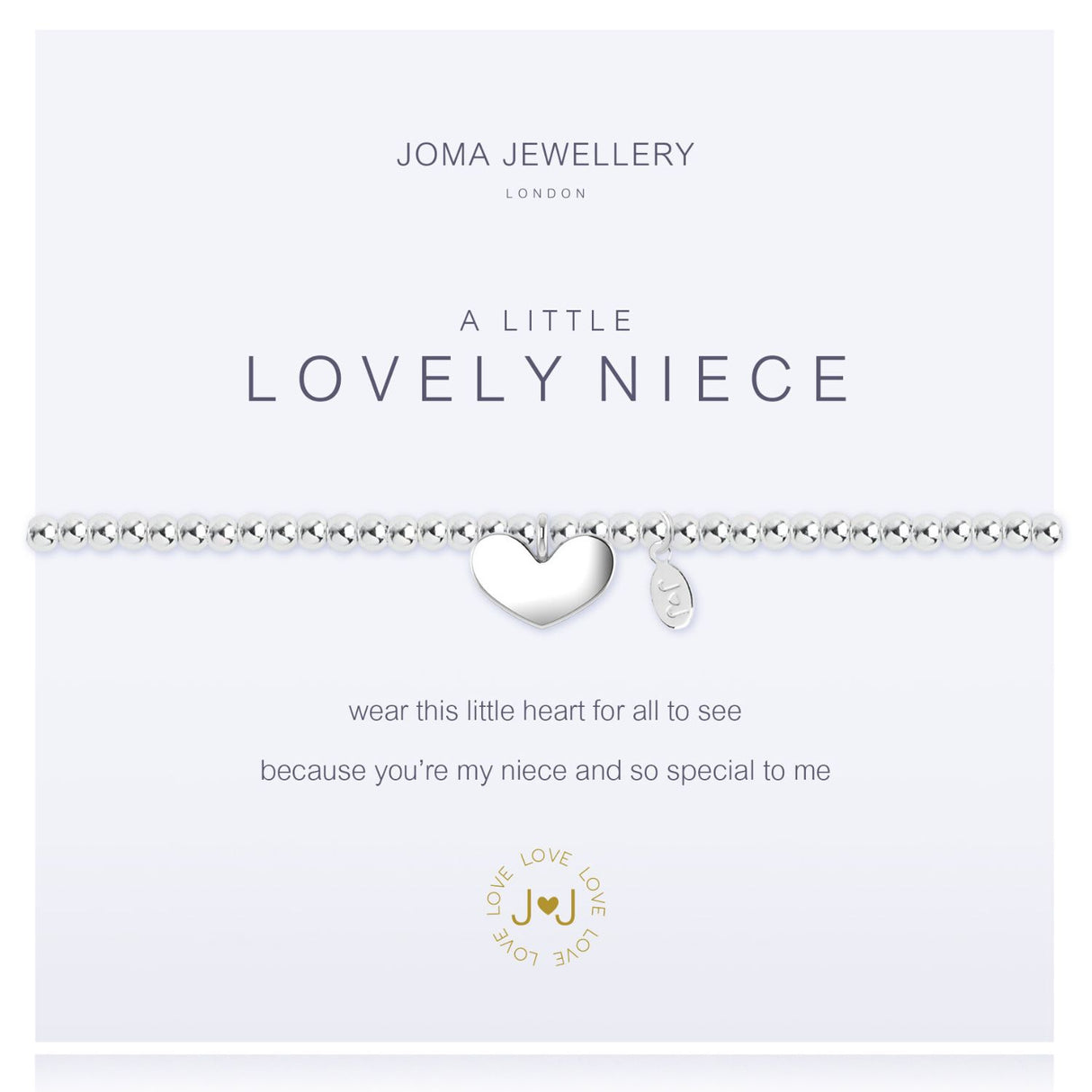 Joma Jewellery Silver A Little 'Lovely Niece' Bracelet