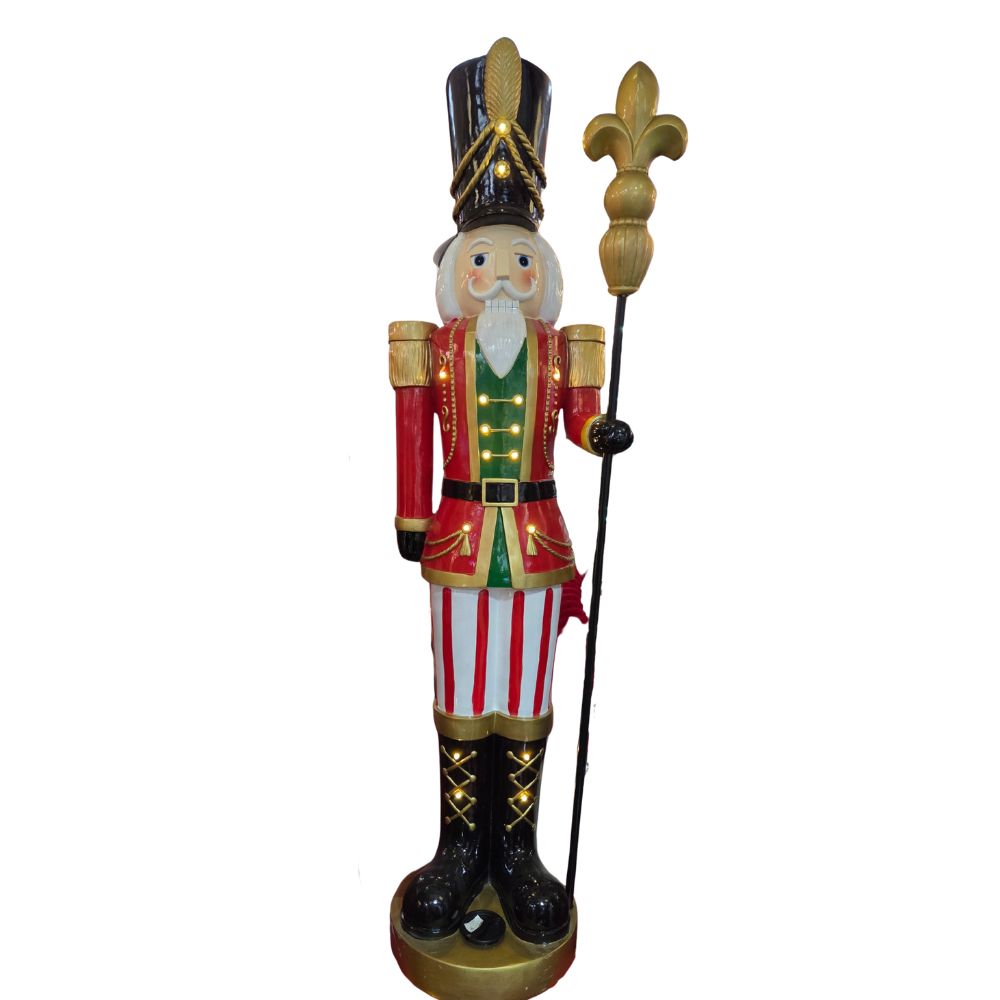 Festive 156cm Giant Nutcracker Christmas Decoaration - Battery Operated