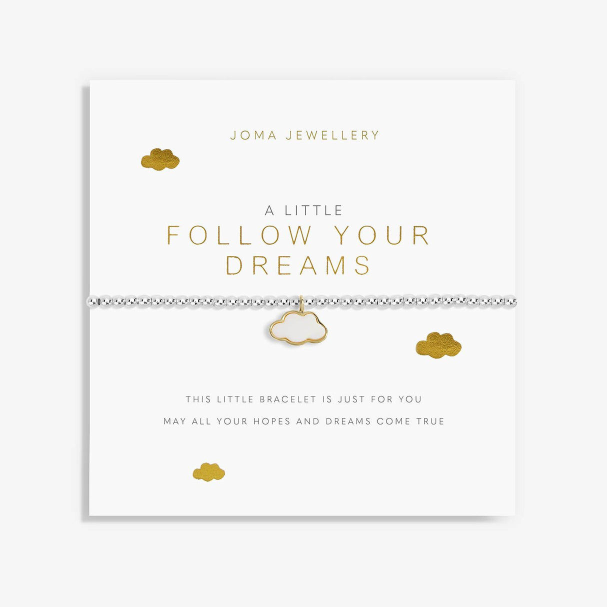 Joma Jewellery Silver A Little 'Follow Your Dreams' Bracelet