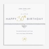 Joma Jewellery Silver A Little 'Happy 30th Birthday' Bracelet