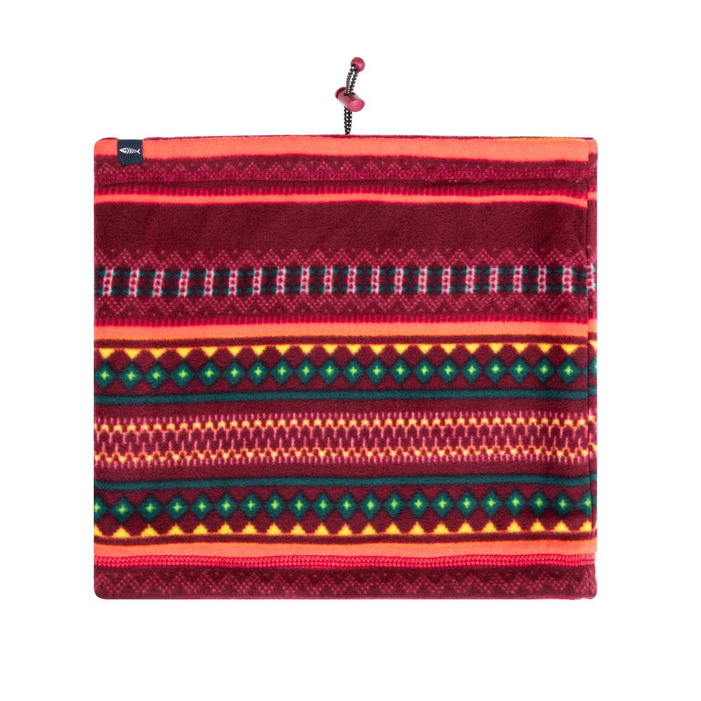 Weird Fish Camira Printed Reversible Fleece Snood - Antique Cherry