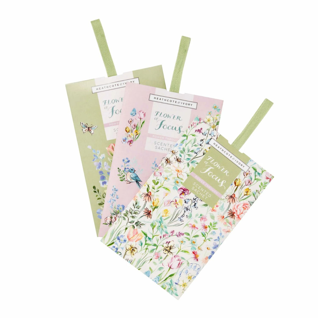 Heathcote & Ivory Flower of Focus Power Through 3 Scented Sachets