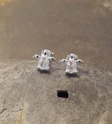 Blue Lily 8mm Clear Crystal Turtle Stud Earrings - SS653B