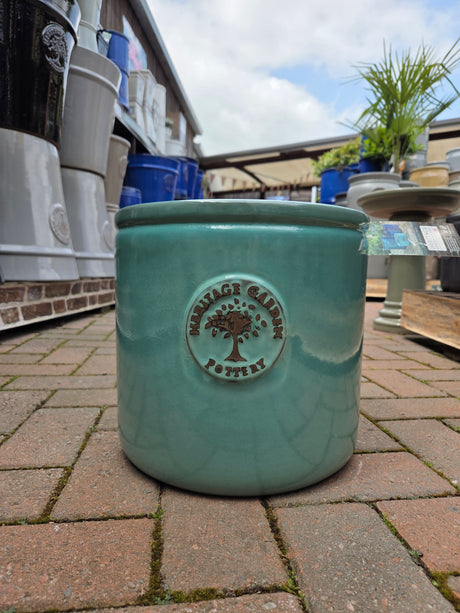 Woodlodge 37cm Reactive Turquoise Blue Edwin Cylin Pot