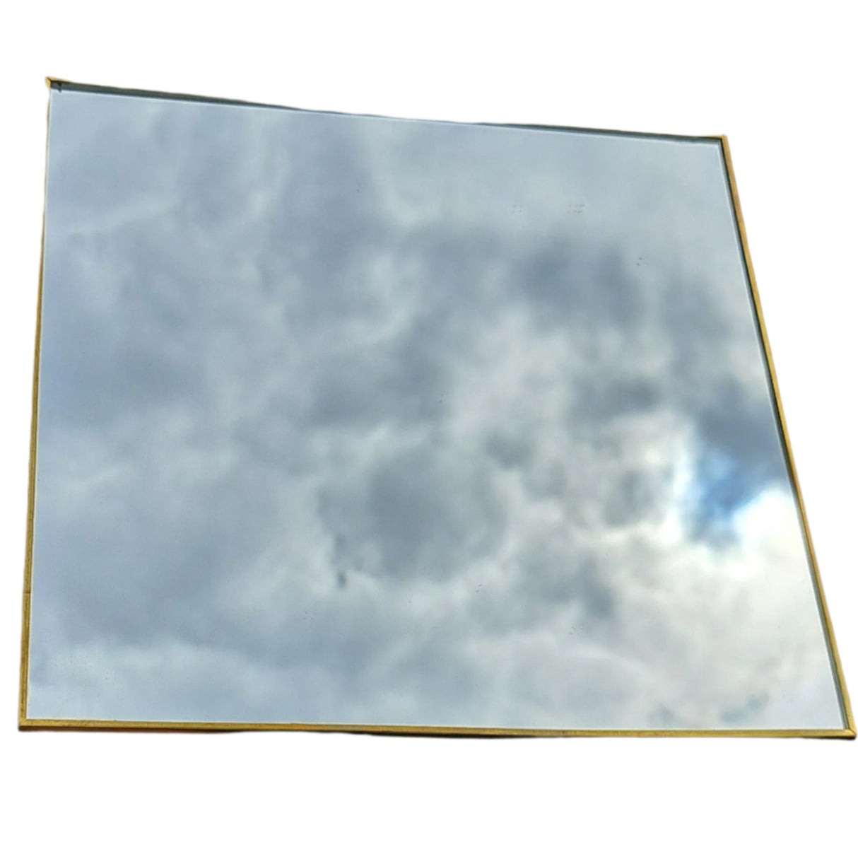 Koopman 25cm Gold Plate Square Mirror