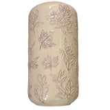 Koopman 24cm Ceramic Vase with Leaf Pattern (24x12)