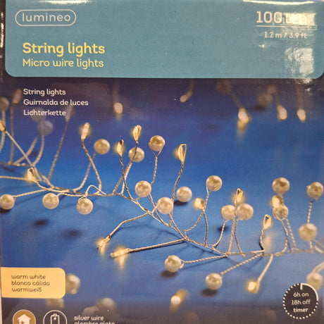 Lumineo 100 LED Micro Cluster Battery Lights (Choice of 2) Warm White