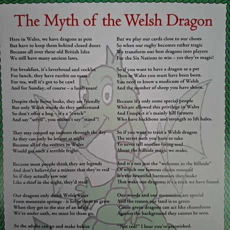 Poem Myth Of Welsh Dragon