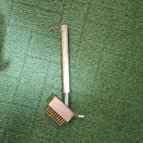Green Key Paving Brush Short Wooden Handle