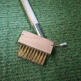 Green Key Paving Brush Short Wooden Handle