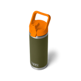 Yeti Rambler® 18oz (532ml) Straw Cap Bottle - Olive/ King Crab Orange