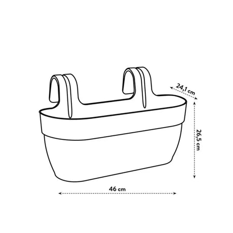 Elho 46cm Anthracite Large Vibia Campana Easy Hanger Planter