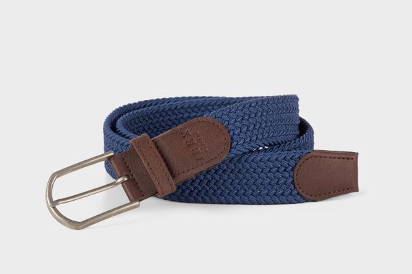 Ibex England 35mm Blue/Brown Woven Belt - XL - 9510-XL