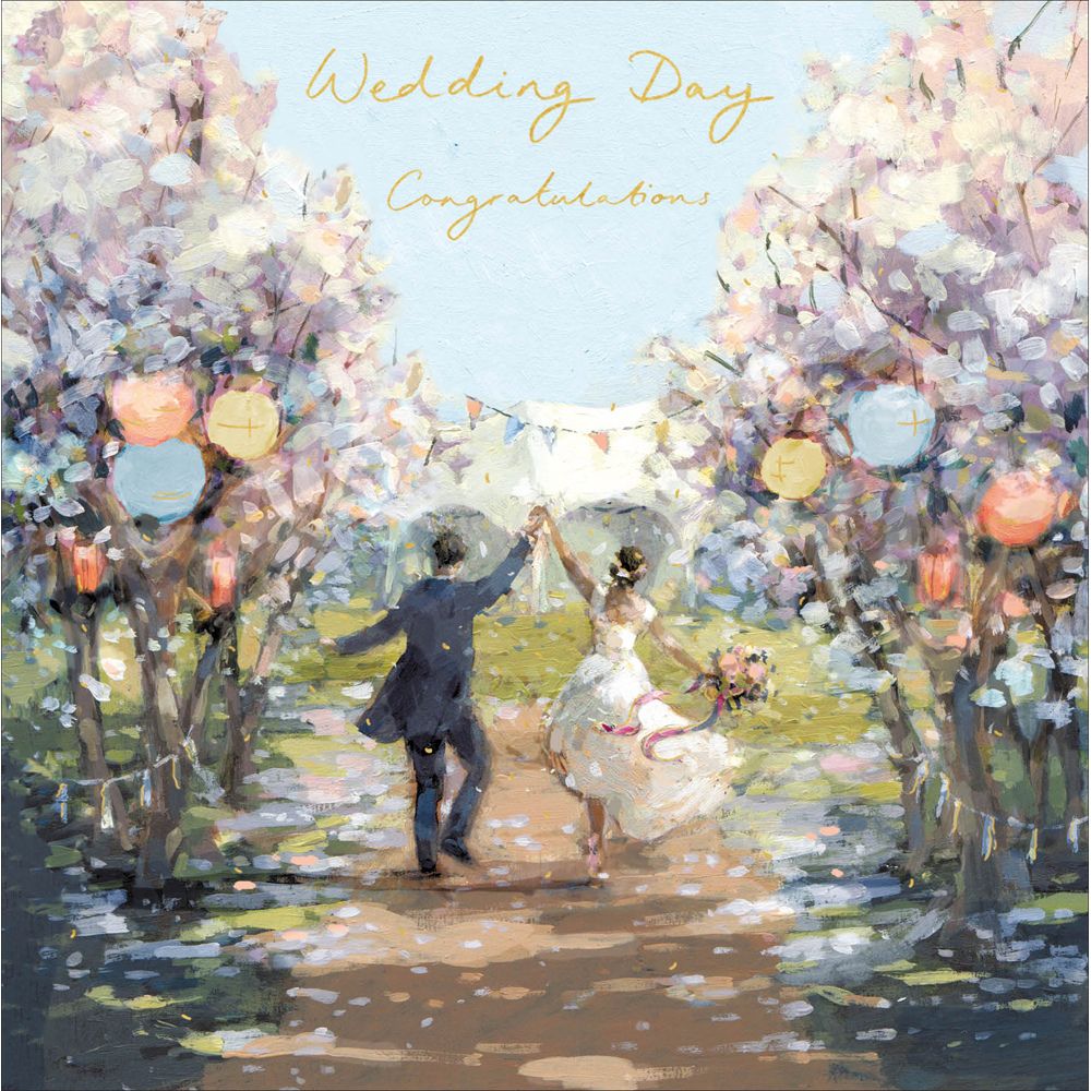 Woodmansterne Congratulations Bride & Groom Wedding Card