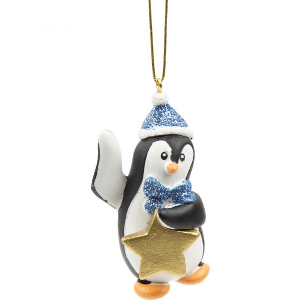 Suki Gifts Penguin Christmas Ornament - Gabriel - Blue