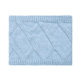 Weird Fish Candy Cable Knitted Faux Fur Lined Snood - Lake Blue