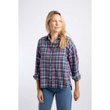 Weird Fish Corin Brushed Check Shirt - Aster Blue