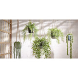 Mica Decorations 43cm Green Artificial Fern Hanging in Pot