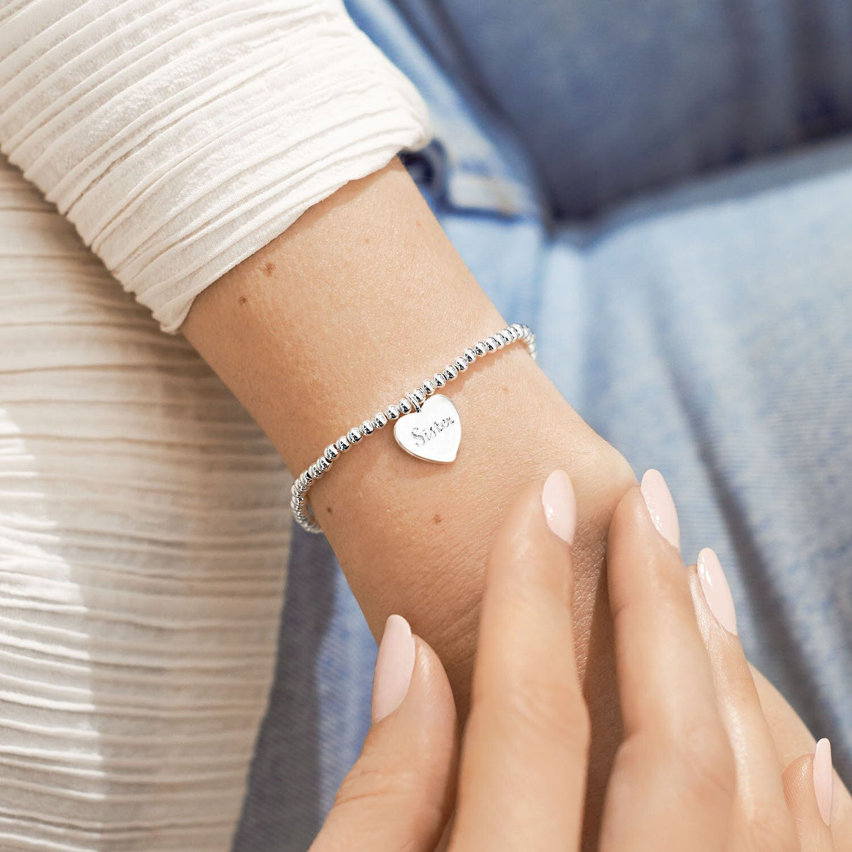 Joma Jewellery Silver A Little 'Super Sister' Bracelet