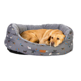 Danish Design 35inch Fatface Marching Deluxe Slumber Dogs Bed - Grey