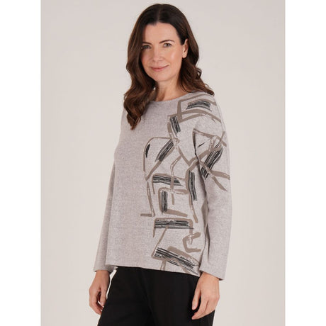 Tigi One Side Stripe Design Top - Grey