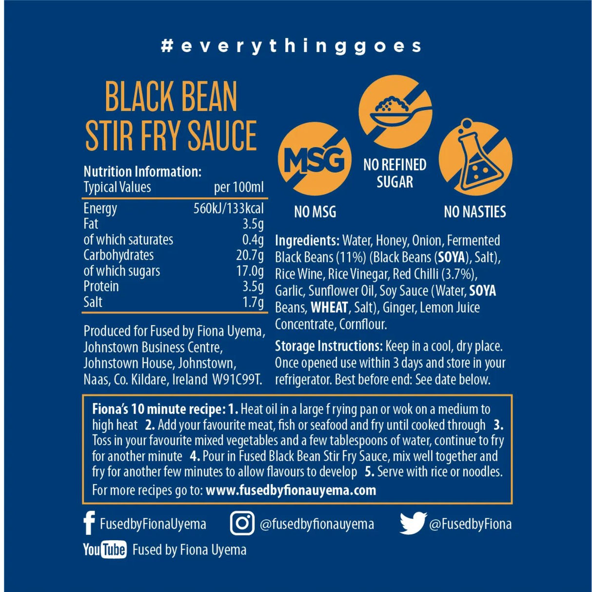 Fused by Fiona 100g Black Bean Stir Fry Sauce