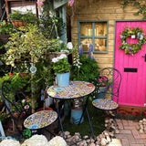 Decoris Braga 2-Seater Round Mosaic Tile Iron Bistro Set