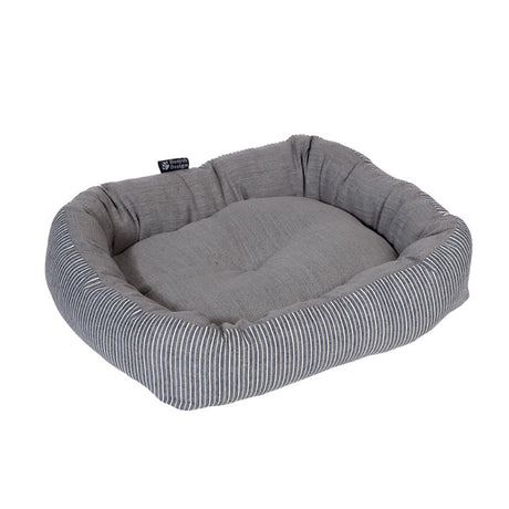 Danish Design 34inch Rustic Stripe Snuggle Dog Bed - Denim