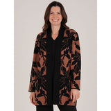 Tigi Longline Floral Cardigan - Brown