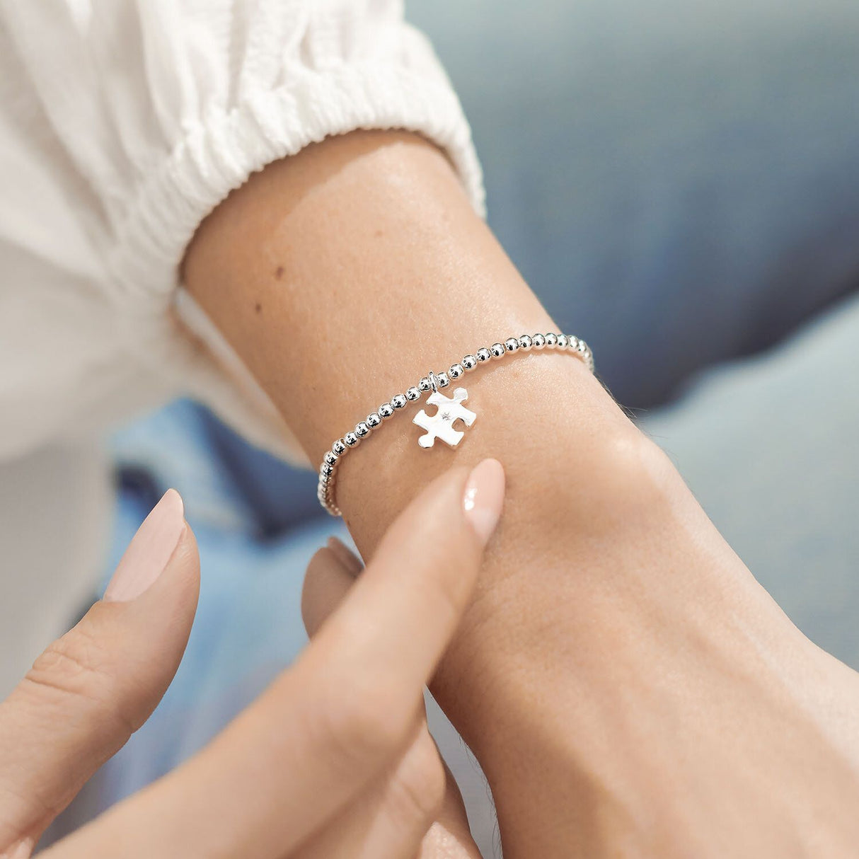 Joma Jewellery Silver A Little 'Love You To Pieces' Bracelet