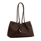 Katie Loxton Small Nova Hand Woven Tote Bag - Chocolate