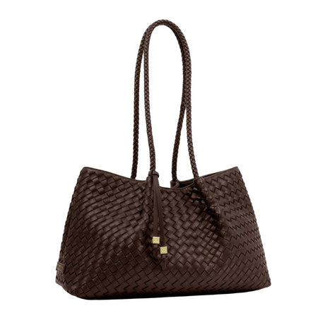 Katie Loxton Small Nova Hand Woven Tote Bag - Chocolate