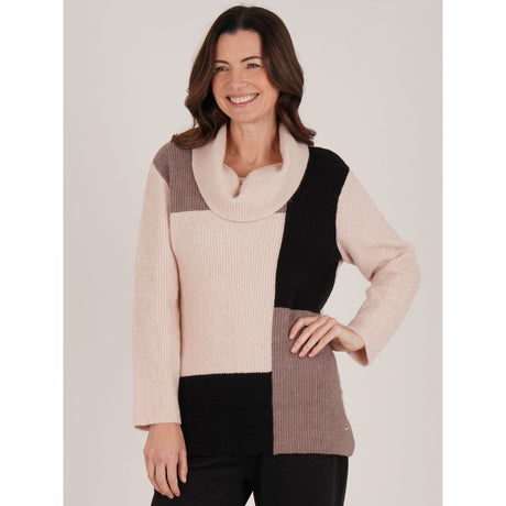Tigi Colour Block Knitted Jumper - Beige