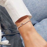 Joma Jewellery Silver A Little 'Friendship Laughter Happiness' Bracelet