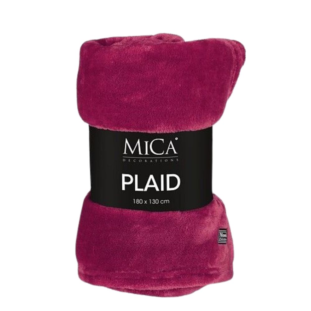 Mica Decorations 180cm Famke Fleece Blanket Throw - Purple