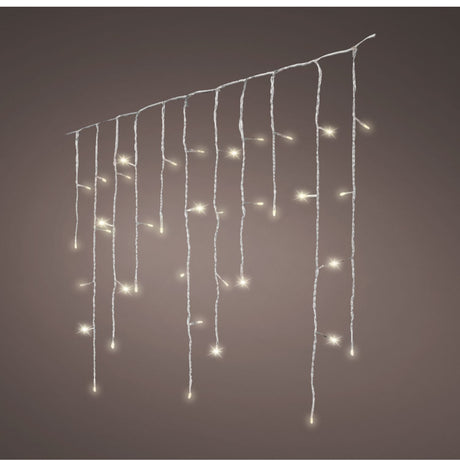 Lumineo 720 Warm White LED Snowing Effect Icicle Lights (17.8m)