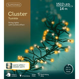 Lumineo 1512 Warm White & Classic Warm LED Twinkle Cluster Lights (14m)