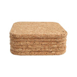 T&G Woodware 10cm Cork Square Coaster (Set of 6)