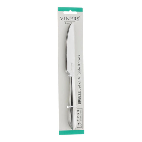 Viners 18/0 Stainless Steel Everyday Breeze Table Knife (Set of 4)